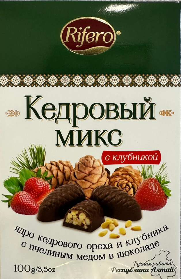  Риф и ко Конфеты "Кедровый микс КЛУБНИКА" 100г     в Коврове
