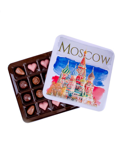 №1 Конфеты шоколадны MOSCOW(металлическая коробка)195г) в Коврове