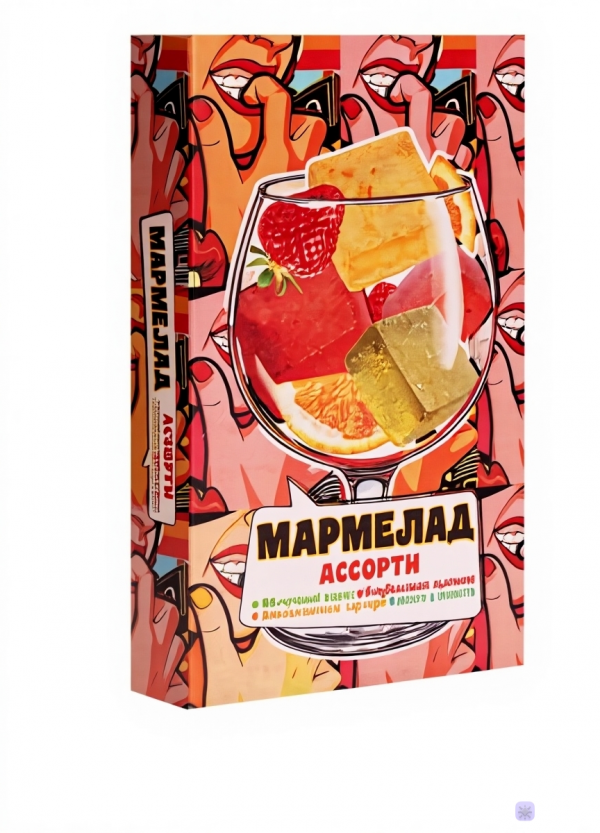 №2 Мармелад АлкоАссорти(яблочный виски, клубничный просекко, апельсиновый вермут, лайм текила) 110г в Коврове