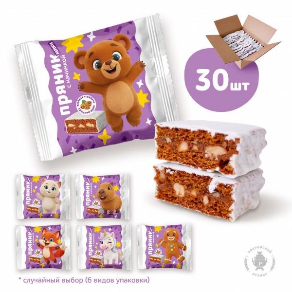 №2 Пряник МИНИ  коробка (30шт по 60г) в Коврове