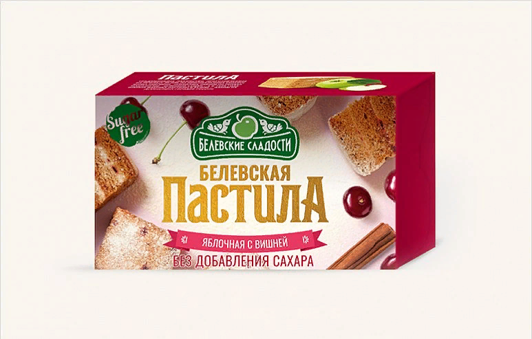  Пастила  200г диетическая С ВИШНЕЙ, НОВЫЙ ФОРМАТ (4 шт по 50гр)    в Коврове